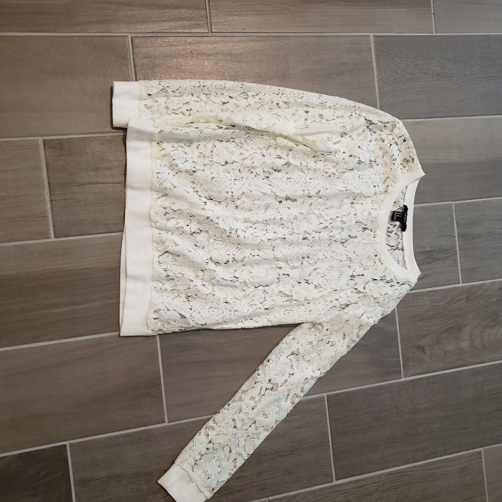 Forever 21 white lace top